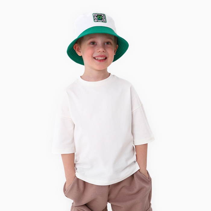 Панама детская для мальчика &laquo;Игра&raquo;, цвет белый, р-р 54