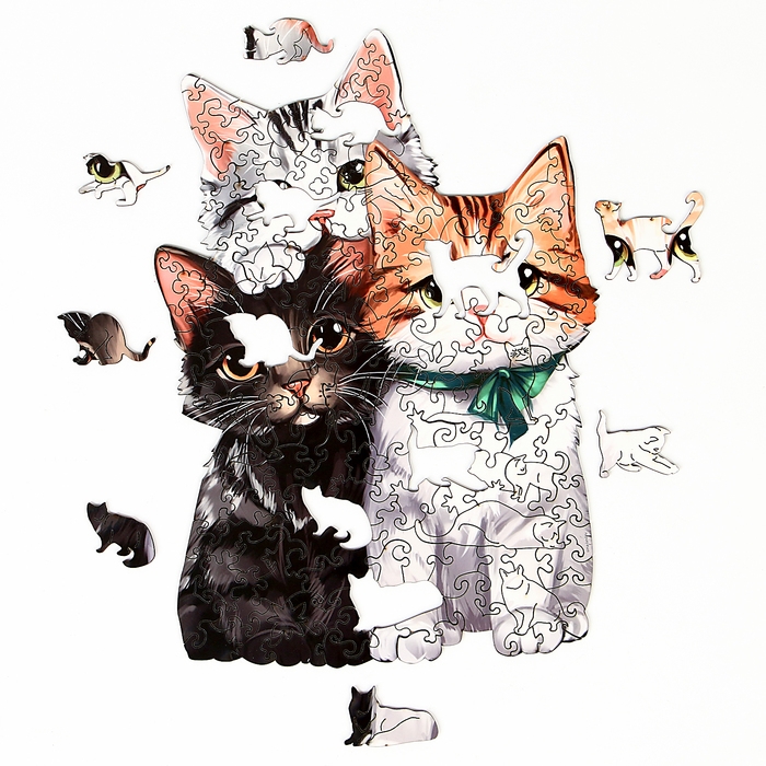 Пазлы деревянные фигурные &laquo;Котята&raquo;, 146 элементов