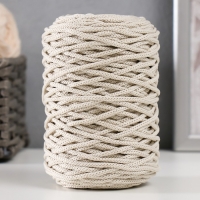 Шнур для вязания 100% полиэфир 3мм 100м/200&plusmn;20гр (02-молочный)