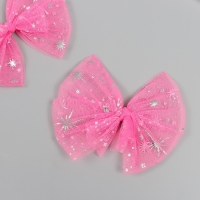 Декор для творчества "Бант из Фатина" розовый, 9 см (набор 2 шт) Декор для творчества "Бант из Фатина" розовый, 9 см (набор 2 шт)