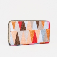 Кошелёк на молнии, цвет красный/Разноцветный Кошелёк на молнии, цвет красный/Разноцветный