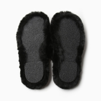 Тапочки женские с открытым носом размер 36, цвет чёрный