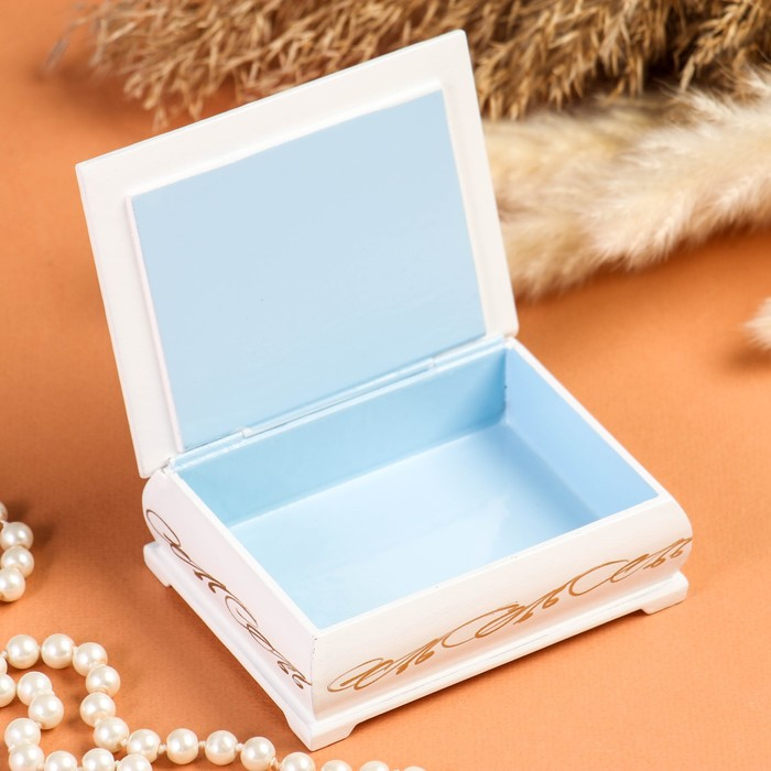 Шкатулка &laquo;Тюльпаны&raquo;, белая, 8&times;10,5 см, лаковая миниатюра