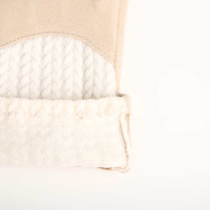 Перчатки женские, безразмерные, без утеплителя, цвет бежевый