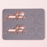 Набор топперов &laquo;С днём рождения&raquo;, со звёздами, цвет золото