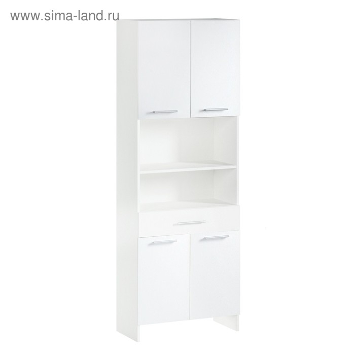 Пенал для ванной комнаты, белый,  66 х 33 х 185 см