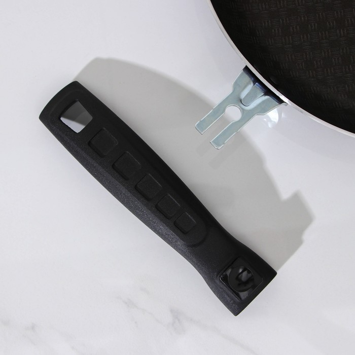 Сковорода «Хозяюшка», d=26 см, съёмная ручка, антипригарное покрытие, цвет бордовый Сковорода «Хозяюшка», d=26 см, съёмная ручка, антипригарное покрытие, цвет бордовый