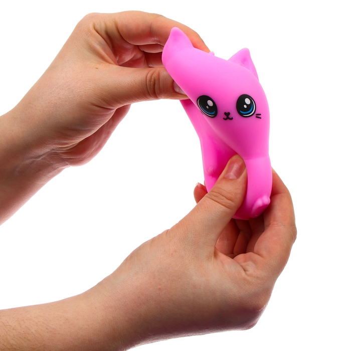 Антистресс сквиш мялка &laquo;Котик&raquo;,с пастой, в пакете