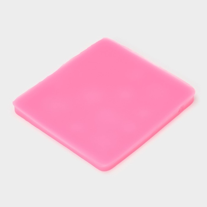 Молд новогодний &laquo;Снежинки&raquo;, силикон, 8,6&times;8,6 см, цвет розовый