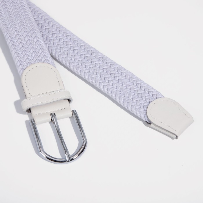 Ремень детский, ширина 3 см, пряжка металл, цвет белый Ремень детский, ширина 3 см, пряжка металл, цвет белый