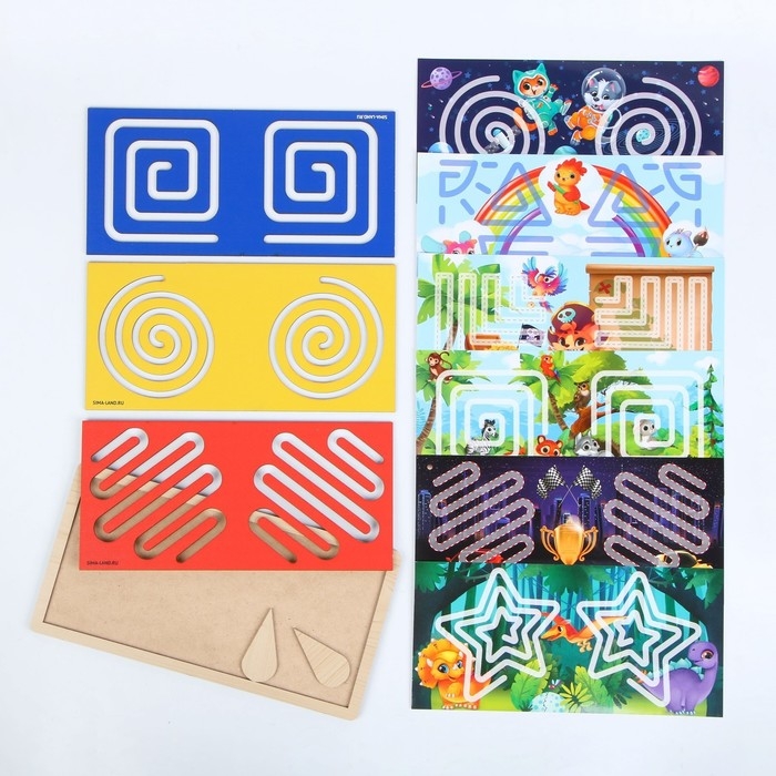 Развивающий набор нейротренажеров для детей &laquo;Межполушарные доски. Лабиринты&raquo;