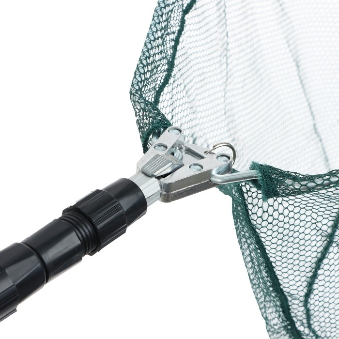 Подсачек складной телескопический Namazu, 150 см, треугольный обод 50 см, капрон