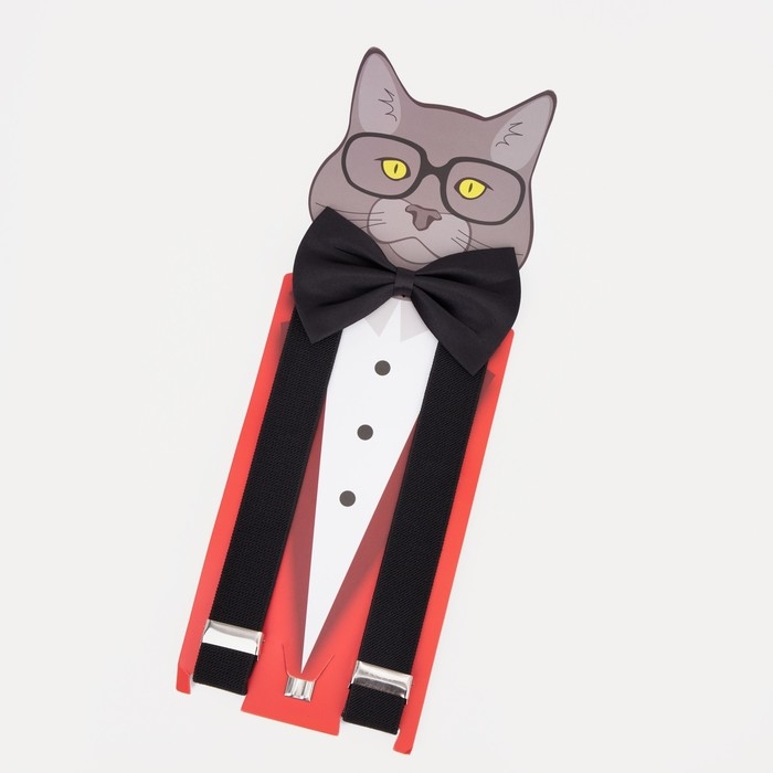 Подтяжки детские «Выбражулька», ширина 2.5 см, бабочка, цвет чёрный Подтяжки детские «Выбражулька», ширина 2.5 см, бабочка, цвет чёрный