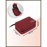 Косметичка, 2 отдела на молниях, с крючком, цвет красный Косметичка, 2 отдела на молниях, с крючком, цвет красный