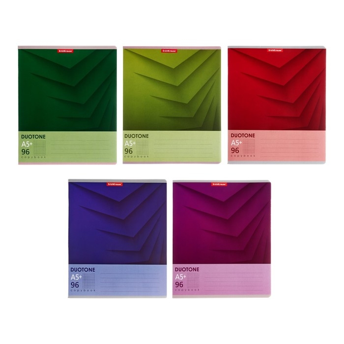Тетрадь 96 листов в клетку, ErichKrause Duotone Next, обложка мелованный картон, блок офсет 100% белизна, МИКС