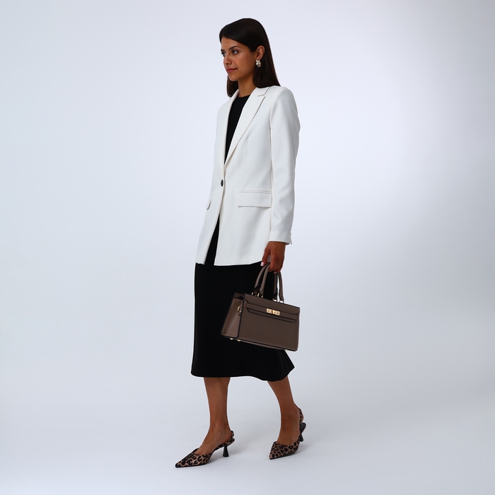 Сумка женская на молнии, TEXTURA, средний размер, цвет коричневый