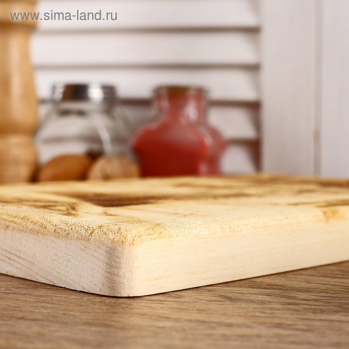 Доска из массива кедра &laquo;Лиса&raquo;, прямоугольная, 18 &times; 28 см