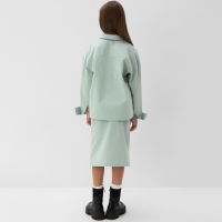 Рубашка детская MINAKU: Jeans collection, цвет мятный, рост 140 см