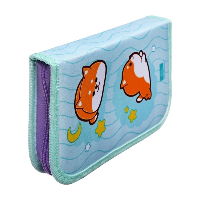 Пенал 1 секция, 130 х 210 х 40 мм, 2 откидные планки, тканевый, Calligrata TOP, Content Пенал 1 секция, 130 х 210 х 40 мм, 2 откидные планки, тканевый, Calligrata TOP, Content "Сиба"