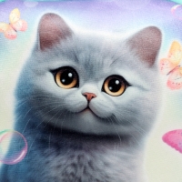 Рюкзак детский для девочаки &laquo;Кот с бабочками&raquo;