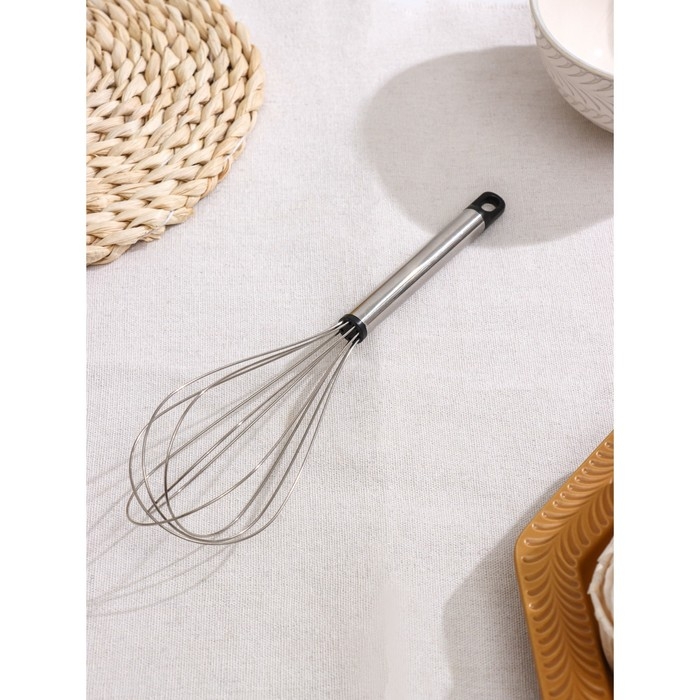 Венчик для взбивания Доляна &laquo;Помощник&raquo;, 24&times;6 см, цвет серебристый