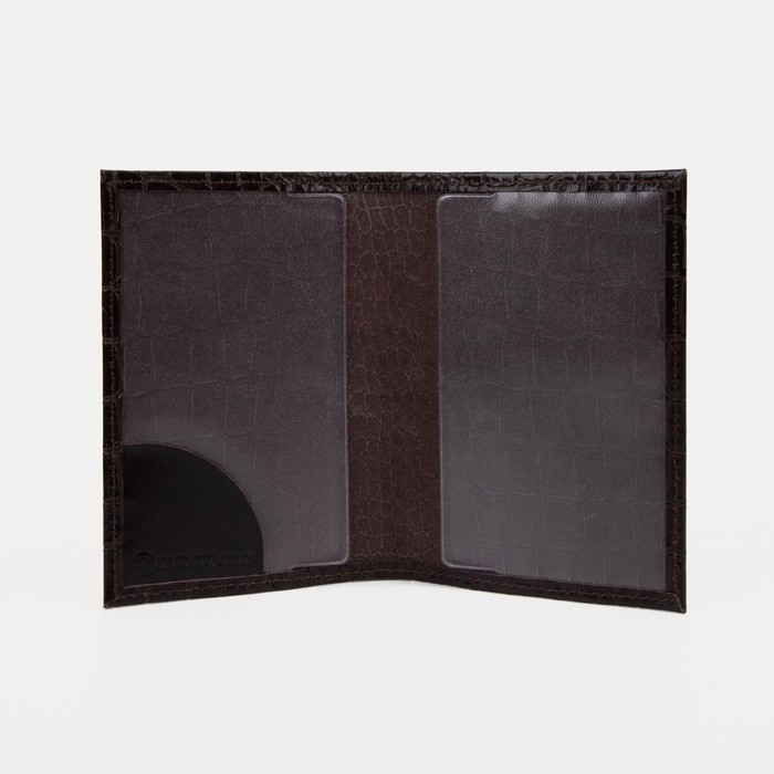 Обложка для паспорта TEXTURA, цвет коричневый