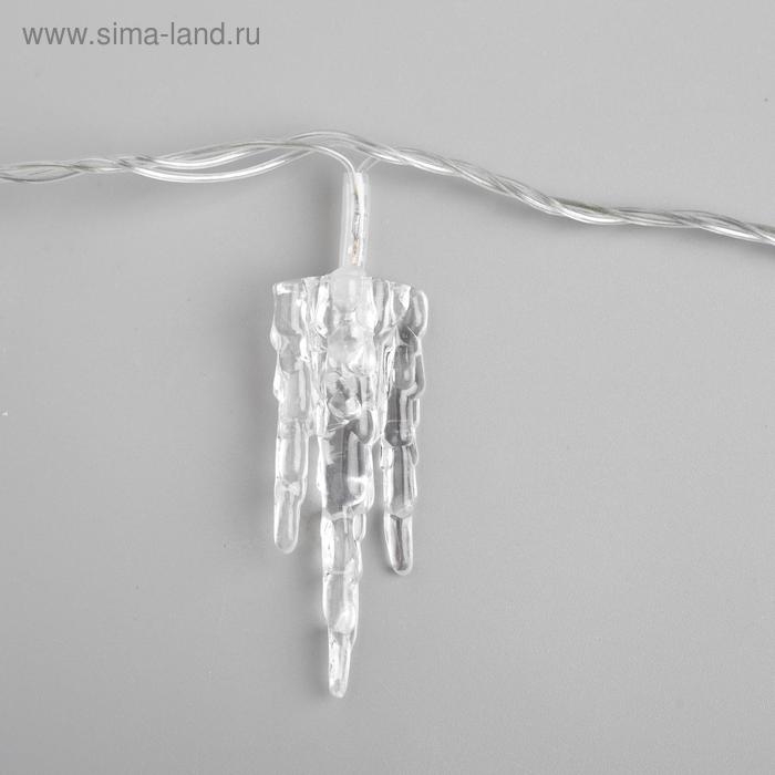 Гирлянда «Нить» 5 м с насадками «Льдинка», IP20, прозрачная нить, 20 LED, свечение мульти (RG/RB), мигание, 220 В Гирлянда «Нить» 5 м с насадками «Льдинка», IP20, прозрачная нить, 20 LED, свечение мульти (RG/RB), мигание, 220 В