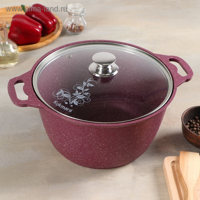 Кастрюля Trendy style, 6 л, d=28 см, h=20 см, антипригарное покрытие, цвет фиолетовый Кастрюля Trendy style, 6 л, d=28 см, h=20 см, антипригарное покрытие, цвет фиолетовый