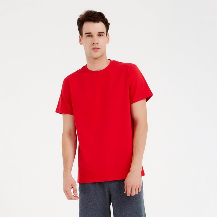 Футболка мужская MINAKU REGULAR FIT: цвет красный, р-р 54