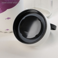 Бутылка для воды стеклянная с ручкой в чехле &laquo;Кит&raquo;, 500 мл, h=23,5 см, рисунок МИКС