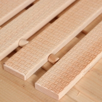 Коврик- сидушка для бани из липы, тиснение Плетёнка, 42х35х1 см Коврик- сидушка для бани из липы, тиснение Плетёнка, 42х35х1 см