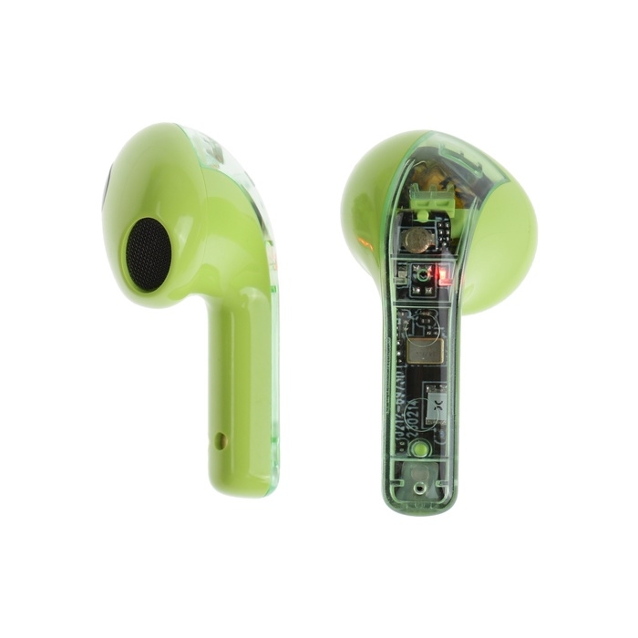 Наушники беспроводные R20, TWS, вкладыши, BT 5.3 , 30/200 мАч, шумоподавление, зелёные Наушники беспроводные R20, TWS, вкладыши, BT 5.3 , 30/200 мАч, шумоподавление, зелёные