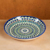 Ляган Риштанская Керамика "Узоры", 25 см, синий Ляган Риштанская Керамика "Узоры", 25 см, синий