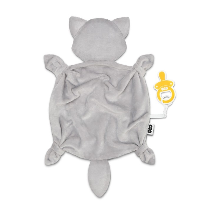 Комфортер - игрушка &laquo;Енотик&raquo; с держателем для соски, цвет серый, Мякиши