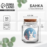 Банка для хранения сыпучих продуктов и круп &laquo;Приятные мелочи&raquo;, 50 мл