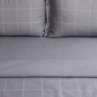 Постельное бельё Этель 2 сп Cage: grey, 175х215 см, 200х215 см, 50х70+3 см-2 шт, мако-сатин, 114г/м2