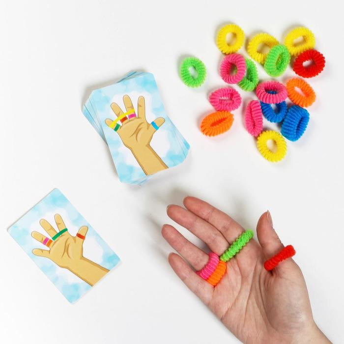 Настольная игра &laquo;Тянучки на ручки&raquo;, 30 карт, 36 резинок, 5+