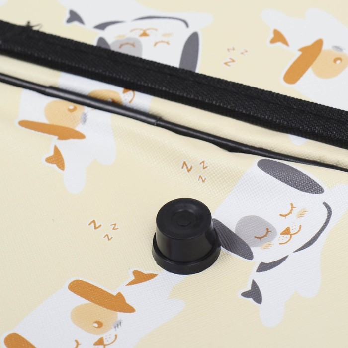 Сумка - переноска животных "Щенки", бежевая, размер L, 52 х 28 х 28 см