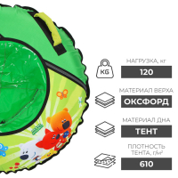 Тюбинг-ватрушка «Ми-ми-мишки», ТБ1-90/ММ, диаметр чехла 95 см Тюбинг-ватрушка «Ми-ми-мишки», ТБ1-90/ММ, диаметр чехла 95 см