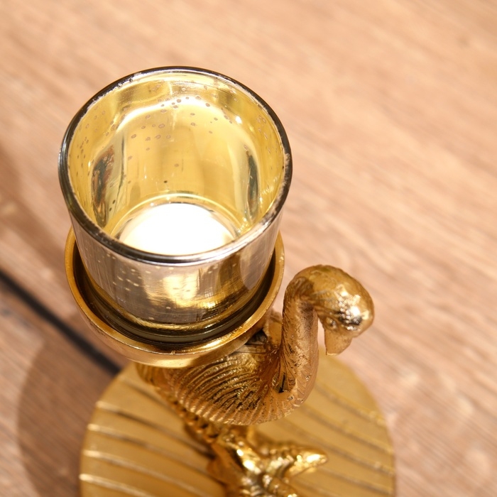 Подсвечник Подсвечник "Фламинго" алюминий 10х12х19 см