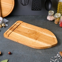 Доска разделочная "Лодка", для сервировки и подачи, 23х40 см, массив дуба