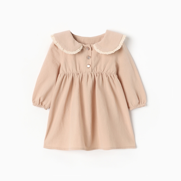 Платье для девочки MINAKU, цвет бежевый, рост 74-80