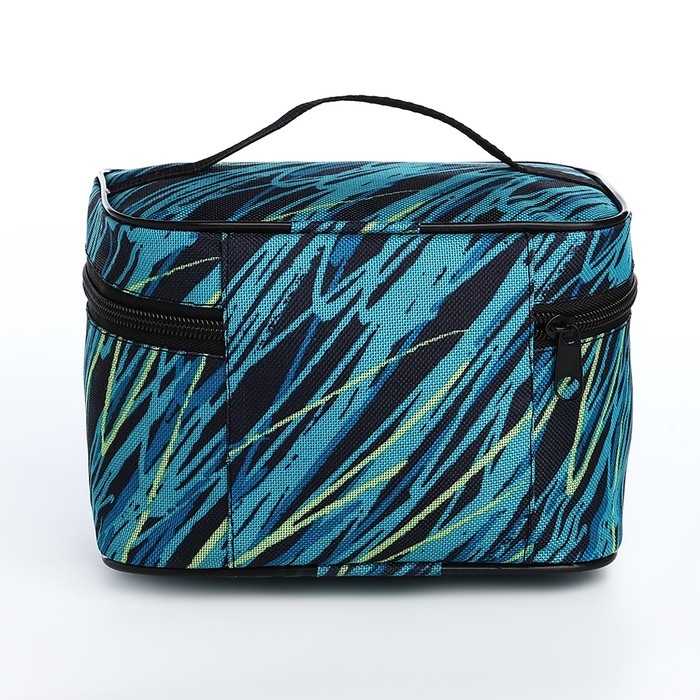 Косметичка на молнии, цвет голубой/чёрный Косметичка на молнии, цвет голубой/чёрный