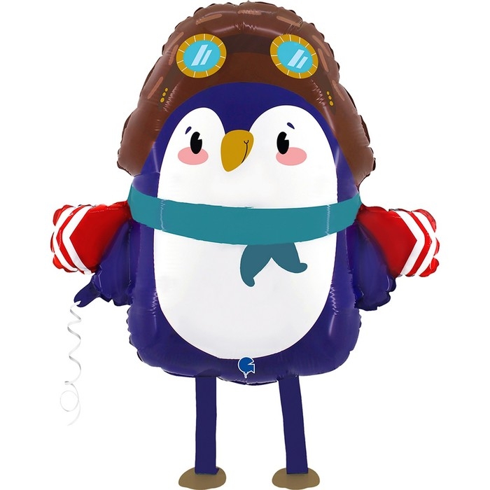 Шар фольгированный 36" &laquo;Пингвинёнок Лётчик&raquo;, ходячая фигура