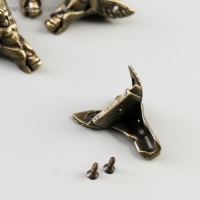 Уголок (ножка) для шкатулки металл "Ангел" набор 4 шт бронза 2,3х2,6х1 см Уголок (ножка) для шкатулки металл "Ангел" набор 4 шт бронза 2,3х2,6х1 см