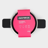 Кастрюля с крышкой Доляна &laquo;Первый дом&raquo;, 2,5 л, d=20 см, антипригарное покрытие, индукция, цвет чёрный