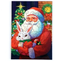 Пазл деревянный фигурный на новый год «Любимый новогодний волшебник», 54 элементов Пазл деревянный фигурный на новый год «Любимый новогодний волшебник», 54 элементов