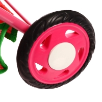 Коляска кукольная №4, цвет красно-зелёный