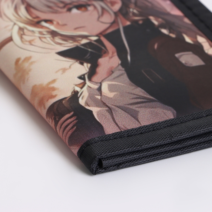 Кошелёк детский на липучке &laquo;Выбражулька&raquo;, цвет бежевый/сиреневый