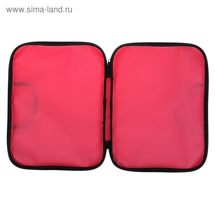 Папка с ручками текстильная А4, 350 х 270 х 20 мм, Calligrata Папка с ручками текстильная А4, 350 х 270 х 20 мм, Calligrata "Офис", нейлон 600D, двуцветный кант, розовая